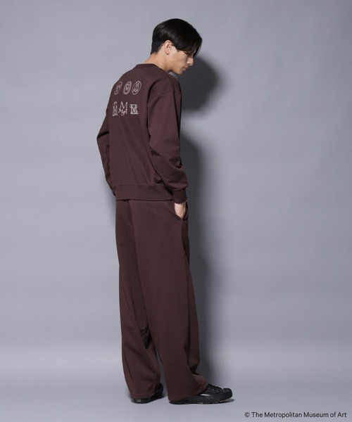 NANO universe(ナノユニバース)の「「The Met」ロゴ刺繍 2WAYワイドスウェットパンツ(セットアップ可)(スウェットパンツ・メンズ・グレー/ブラウン/ネイビー・L/M)」の16枚目の写真