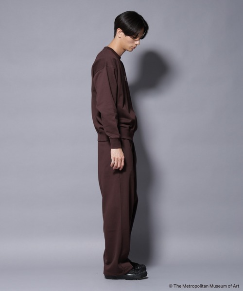 NANO universe(ナノユニバース)の「「The Met」ロゴ刺繍 2WAYワイドスウェットパンツ(セットアップ可)(スウェットパンツ・メンズ・グレー/ブラウン/ネイビー・L/M)」の15枚目の写真