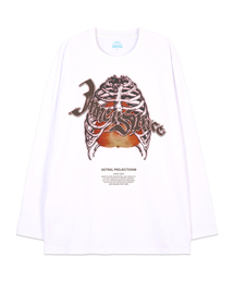イナー スペース オーバーサイズ ロングスリーブ Tシャツ_ホワイト