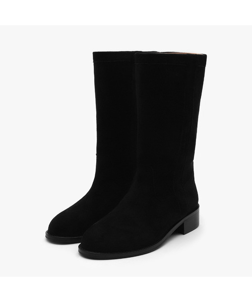 SAPPUN（サプン）の「ルバスラウンドミドルブーツ（3.5cm）（ブーツ・レディース・ブラック/ダークブラウン/ベージュ・22.5cm/23cm/23.5cm/24cm/24.5cm/25cm/25.5cm）」の2枚目の写真