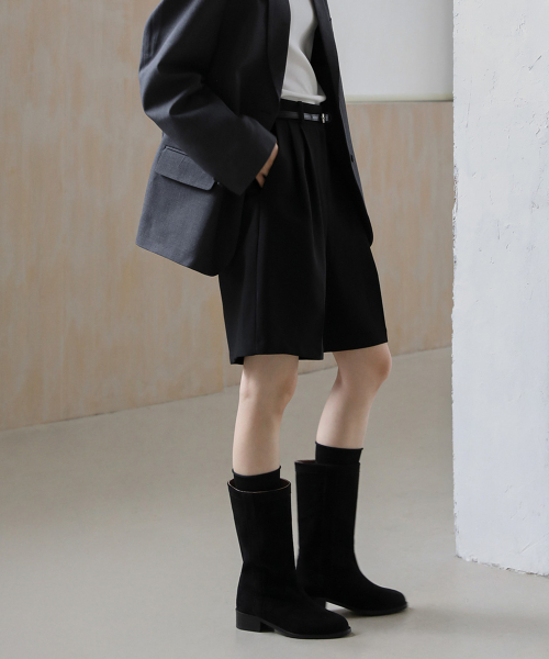 SAPPUN（サプン）の「ルバスラウンドミドルブーツ（3.5cm）（ブーツ・レディース・ブラック/ダークブラウン/ベージュ・22.5cm/23cm/23.5cm/24cm/24.5cm/25cm/25.5cm）」の5枚目の写真