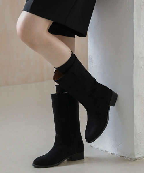 SAPPUN（サプン）の「ルバスラウンドミドルブーツ（3.5cm）（ブーツ・レディース・ブラック/ダークブラウン/ベージュ・22.5cm/23cm/23.5cm/24cm/24.5cm/25cm/25.5cm）」の6枚目の写真