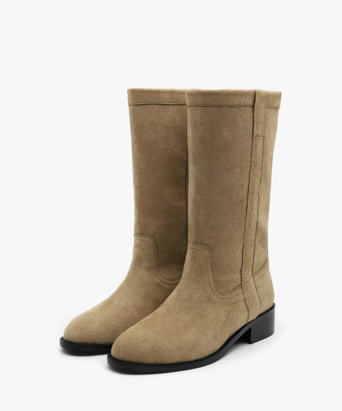 SAPPUN（サプン）の「ルバスラウンドミドルブーツ（3.5cm）（ブーツ・レディース・ブラック/ダークブラウン/ベージュ・22.5cm/23cm/23.5cm/24cm/24.5cm/25cm/25.5cm）」の7枚目の写真