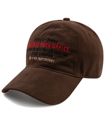 WICK（ウィック）の「ERASMUS PARK OFFICE Cotton Peach ballcap-brown（キャップ）」