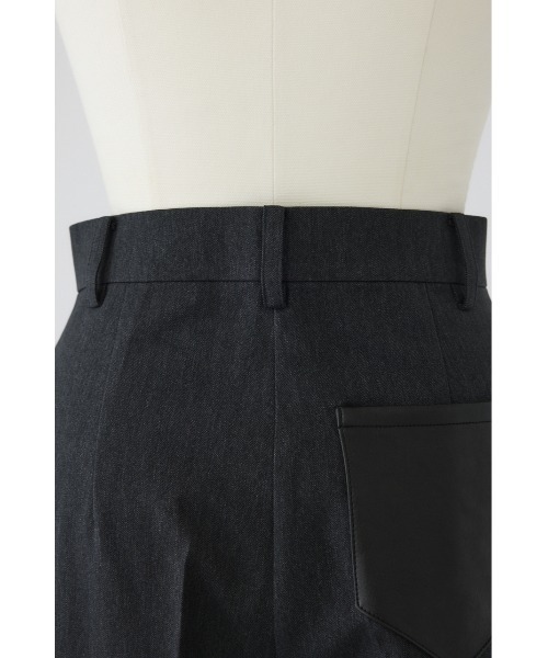 RIM.ARK（リムアーク）の「Leather like patch PT レザーライクパッチパンツ（スラックス・レディース・ブラウン/グレー/ブラック・36/38）」の12枚目の写真