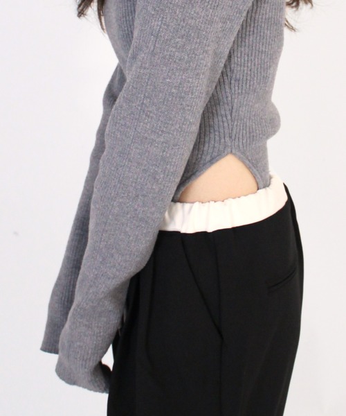 Reurie'(レウリィ)の「ポロボディースーツ シンプル カジュアル 春 秋 トップス ノームコア(Tシャツ/カットソー・レディース・アイボリー/ブラック/グレー・FREE)」の14枚目の写真