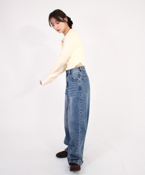 Reurie'(レウリィ)の「ポロボディースーツ シンプル カジュアル 春 秋 トップス ノームコア(Tシャツ/カットソー・レディース・アイボリー/ブラック/グレー・FREE)」の20枚目の写真