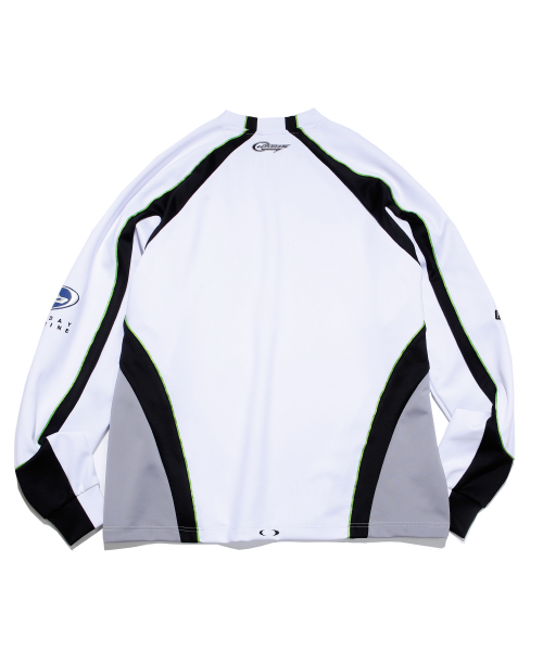 PHYSICAL DEPARTMENT(フィジカル デパートメント)の「マッシュモーターサイクルラグランロングスリーブ_ホワイト(Tシャツ/カットソー・レディース・その他・SMALL/MEDIUM/LARGE/WS/X-LARGE)」の3枚目の写真