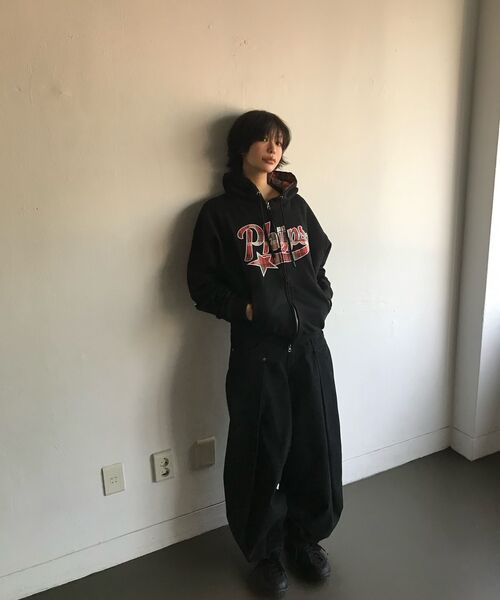 PHYSICAL DEPARTMENT(フィジカル デパートメント)の「チェックスタテールエルボーパッチフードジップアップ_フォレストグリーン(パーカー・レディース・その他・SMALL/MEDIUM/LARGE/X-LARGE)」の13枚目の写真
