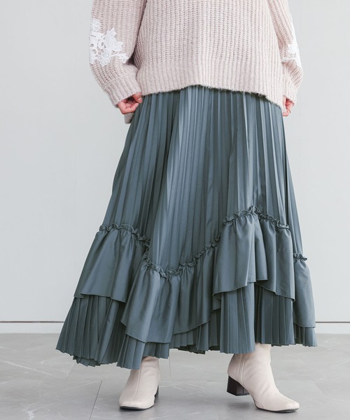 somari imagination(ソマリ イマジネーション)の「『ティアードプリーツスカート』(スカート・レディース・ブルー/ブラック・FREE)」の4枚目の写真