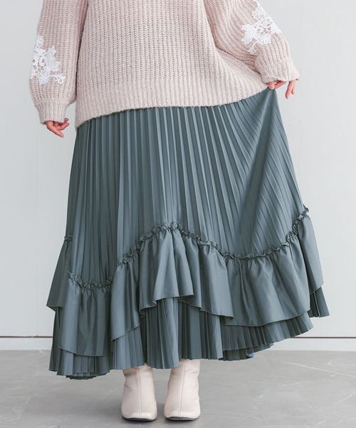 somari imagination(ソマリ イマジネーション)の「『ティアードプリーツスカート』(スカート・レディース・ブルー/ブラック・FREE)」の6枚目の写真
