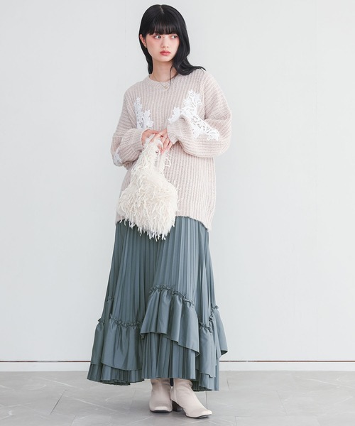 somari imagination(ソマリ イマジネーション)の「『ティアードプリーツスカート』(スカート・レディース・ブルー/ブラック・FREE)」の7枚目の写真