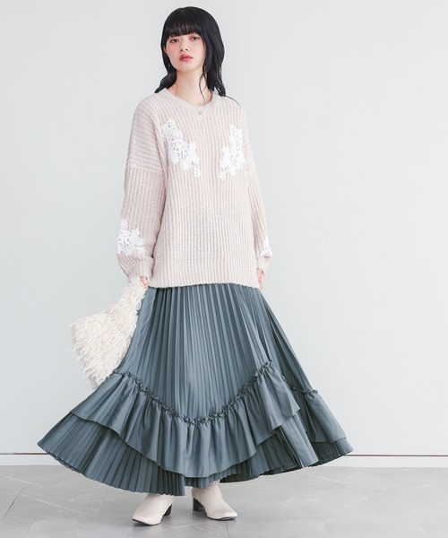 somari imagination(ソマリ イマジネーション)の「『ティアードプリーツスカート』(スカート・レディース・ブルー/ブラック・FREE)」の8枚目の写真