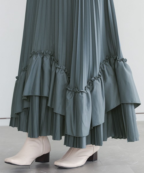 somari imagination(ソマリ イマジネーション)の「『ティアードプリーツスカート』(スカート・レディース・ブルー/ブラック・FREE)」の10枚目の写真