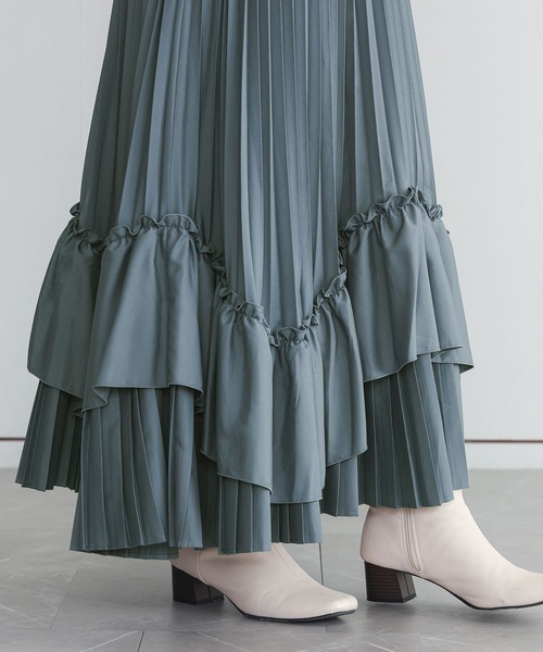 somari imagination(ソマリ イマジネーション)の「『ティアードプリーツスカート』(スカート・レディース・ブルー/ブラック・FREE)」の11枚目の写真