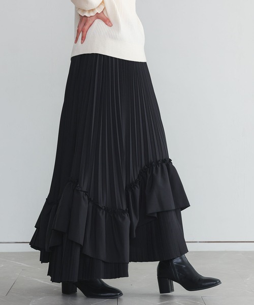 somari imagination(ソマリ イマジネーション)の「『ティアードプリーツスカート』(スカート・レディース・ブルー/ブラック・FREE)」の14枚目の写真