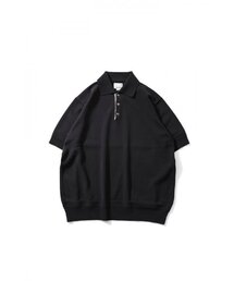 Dana Cotton Pullover Collar Knit Ash Black