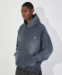 bounDary（バウンダリー）の「オーバーサイズウォッシングスタッズフード[ウォッシュドネイビー]（パーカー）」