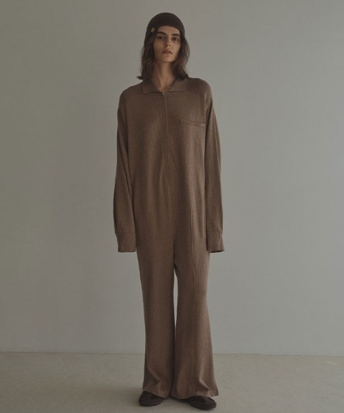 セール】ハイゲージニットオールインワン（つなぎ/オールインワン