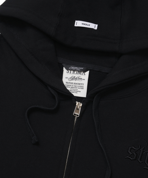 STIGMA(スティグマ)の「ML CROP ZIP-UP BLACK(パーカー・メンズ・その他・MEDIUM/LARGE/X-LARGE)」の4枚目の写真