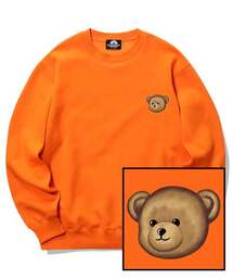 SMALL BEAR LOGO クルーネック - オレンジ