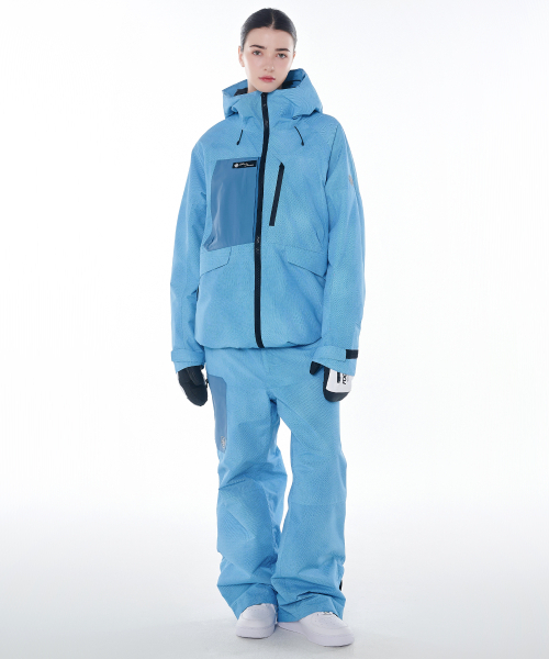 DOLL OUTERWEAR(ドラ アウターウェア)の「2425 クラーロジャケット&パンツ ボードウェアセット デニムプリント(セットアップ・レディース・その他・X-LARGE/X-SMALL/SMALL/MEDIUM/LARGE)」の7枚目の写真