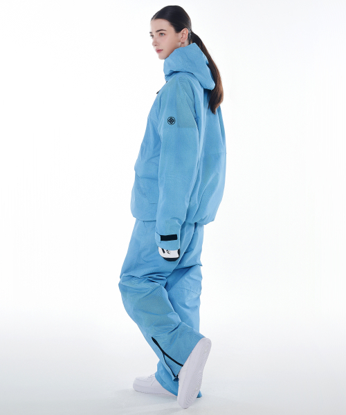 DOLL OUTERWEAR(ドラ アウターウェア)の「2425 クラーロジャケット&パンツ ボードウェアセット デニムプリント(セットアップ・レディース・その他・X-LARGE/X-SMALL/SMALL/MEDIUM/LARGE)」の8枚目の写真