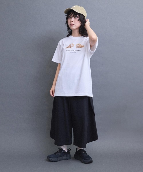 I am I in fact...(アイアムアイインファクト)の「teddybear Tシャツ(Tシャツ/カットソー・レディース・ピンク/ホワイト・FREE)」の17枚目の写真