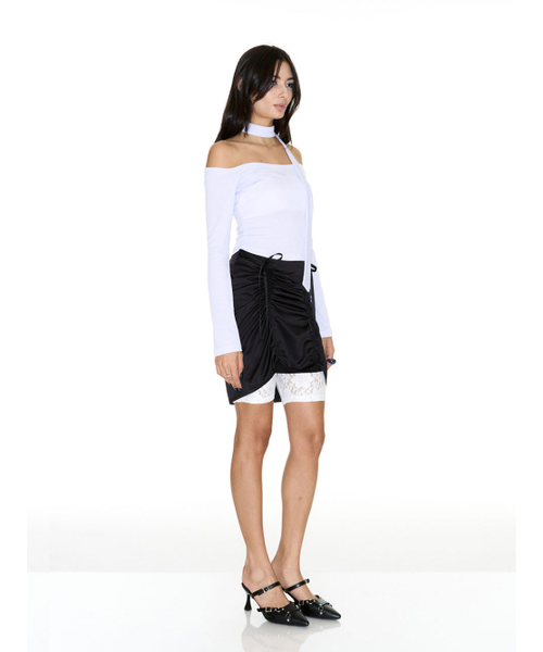 SETSETSET(セットセットセット)の「JENNIE OFF-SHOULDER LOGO TOP PALE PURPLE(Tシャツ/カットソー・レディース・その他・FREE)」の6枚目の写真