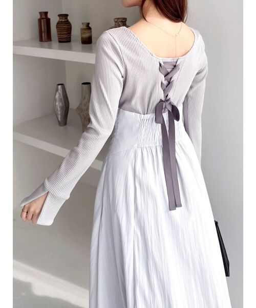 dazzlin（ダズリン）の「カットドッキングタックバルーンワンピース（ワンピース・レディース・ブラック/アイボリー/グレー・MEDIUM/SMALL）」の20枚目の写真