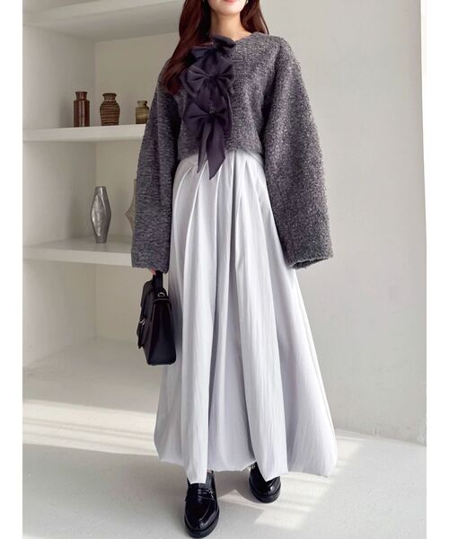 dazzlin（ダズリン）の「カットドッキングタックバルーンワンピース（ワンピース・レディース・ブラック/アイボリー/グレー・MEDIUM/SMALL）」の21枚目の写真