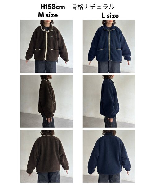 CPCM(シーピーシーエム)の「スタンドボアブルゾン(ブルゾン・メンズ・ブラウン/ネイビー・MEDIUM/LARGE)」の12枚目の写真