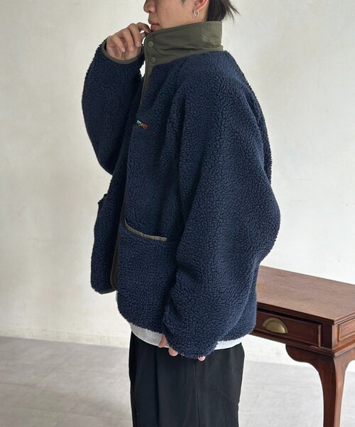 CPCM(シーピーシーエム)の「スタンドボアブルゾン(ブルゾン・メンズ・ブラウン/ネイビー・MEDIUM/LARGE)」の17枚目の写真