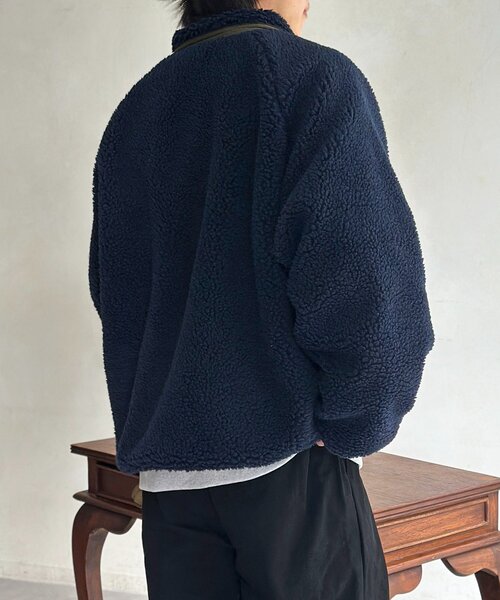 CPCM(シーピーシーエム)の「スタンドボアブルゾン(ブルゾン・メンズ・ブラウン/ネイビー・MEDIUM/LARGE)」の18枚目の写真