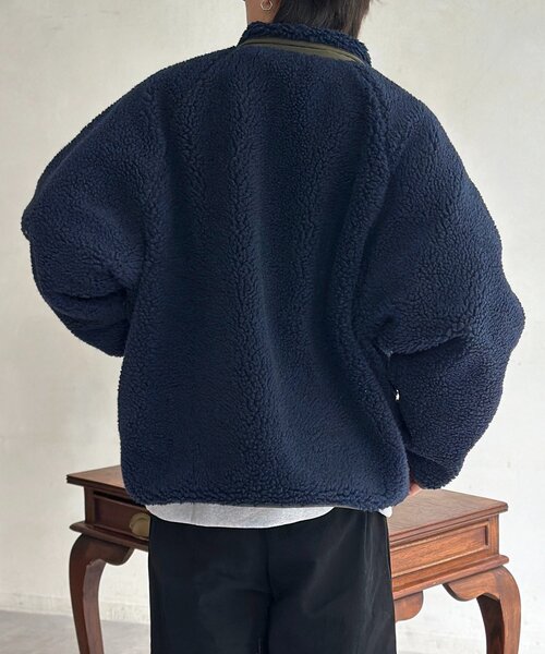 CPCM(シーピーシーエム)の「スタンドボアブルゾン(ブルゾン・メンズ・ブラウン/ネイビー・MEDIUM/LARGE)」の19枚目の写真