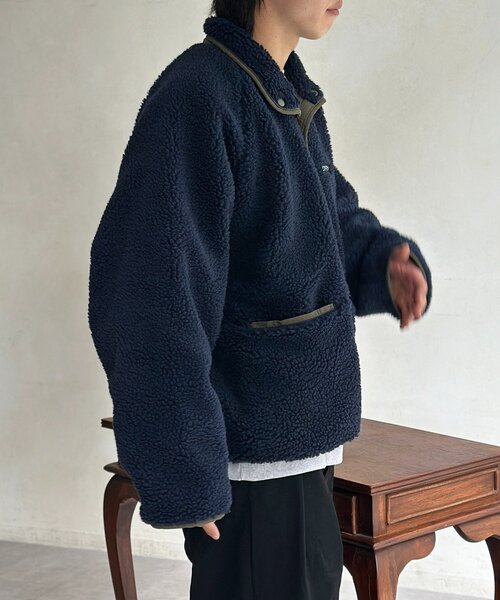 CPCM(シーピーシーエム)の「スタンドボアブルゾン(ブルゾン・メンズ・ブラウン/ネイビー・MEDIUM/LARGE)」の20枚目の写真