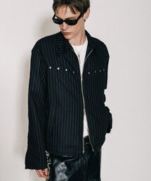 VASTIC（バスティック）の「スタッズカットオフジャケット_ストライプ（その他アウター）」