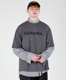 エイシッドロゴオーバーサイズTシャツグレー