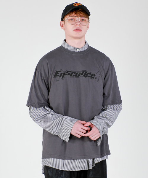 ESN(イーエスエヌ)の「エイシッドロゴオーバーサイズTシャツグレー(Tシャツ/カットソー・メンズ・その他・LARGE/MEDIUM)」の1枚目の写真