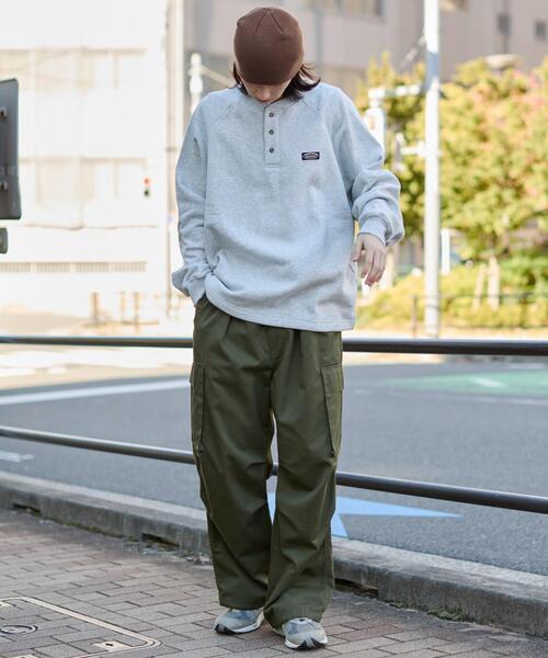 セール】WEGO/【26年春夏新作】ショートドロストヘンリーネックプル