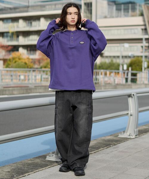 セール】WEGO/【26年春夏新作】ショートドロストヘンリーネックプル