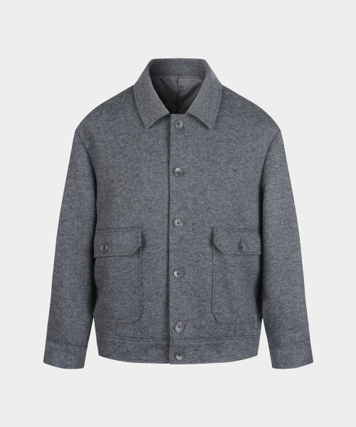 BIRBANTE(ビルバンテ)の「ウールブレンドブルゾンジャケット - グレー(ブルゾン・メンズ・グレー・MEDIUM/LARGE/X-LARGE)」の1枚目の写真