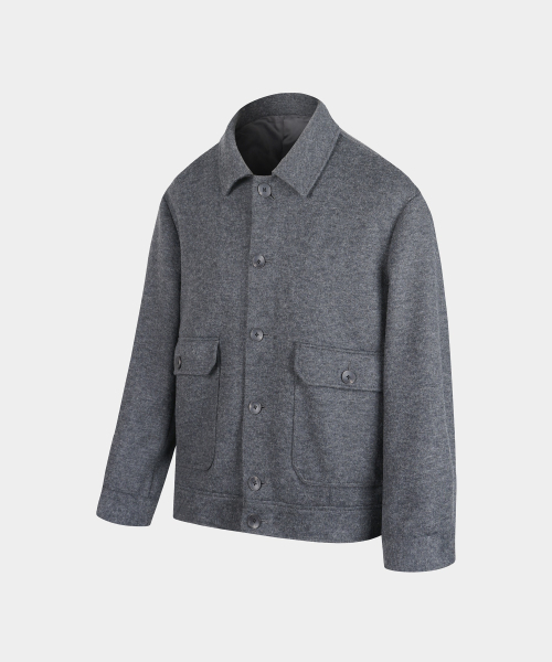 BIRBANTE(ビルバンテ)の「ウールブレンドブルゾンジャケット - グレー(ブルゾン・メンズ・グレー・MEDIUM/LARGE/X-LARGE)」の8枚目の写真
