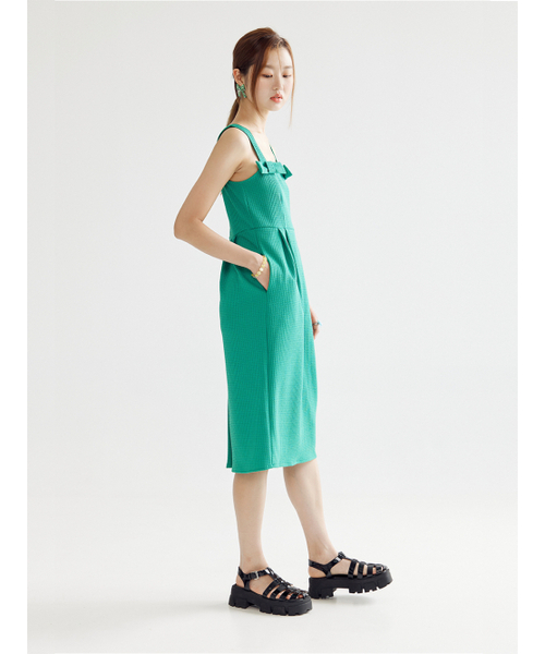 BOMNAL BOUTIQUE(ボムナルブティック)の「マーメイドミディドレス _ グリーン(ワンピース・レディース・その他・SMALL/MEDIUM)」の3枚目の写真