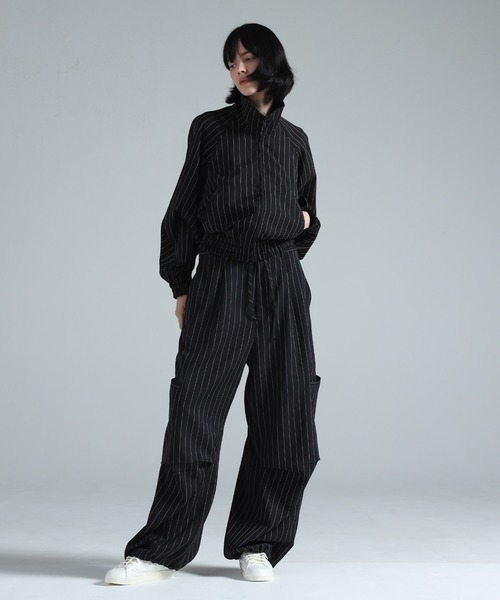Y-3(ワイスリー)の「Y-3 PINSTRIPE SPORT UNIFORM BLOUSON(ジャージ・レディース・ブラック・MEDIUM/SMALL/X-SMALL/XX-SMALL/LARGE)」の4枚目の写真