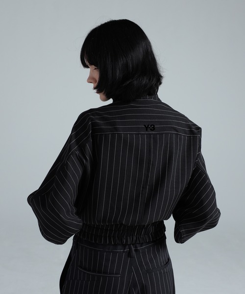 Y-3(ワイスリー)の「Y-3 PINSTRIPE SPORT UNIFORM BLOUSON(ジャージ・レディース・ブラック・MEDIUM/SMALL/X-SMALL/XX-SMALL/LARGE)」の3枚目の写真