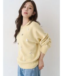 CALNAMUR | フロントジップビジューニットカーディガン(カーディガン/ボレロ)