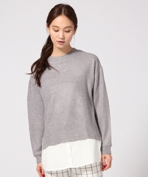 GLOBAL WORK | シャツコンビプルオーバー長袖２/709683(ニット/セーター)