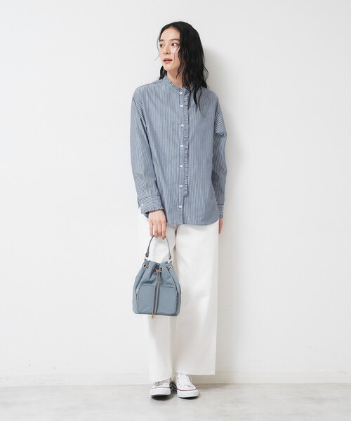 Dessin(デッサン)の「【2WAY/軽量】巾着ショルダーバッグ(ショルダーバッグ・レディース・ライトブルー/ブラック・00)」の7枚目の写真