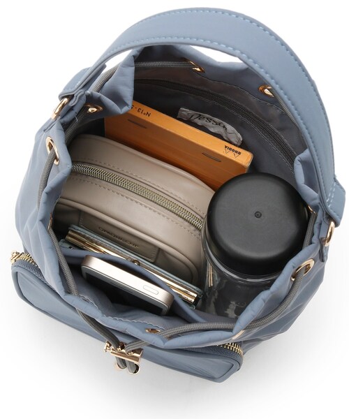 Dessin(デッサン)の「【2WAY/軽量】巾着ショルダーバッグ(ショルダーバッグ・レディース・ライトブルー/ブラック・00)」の15枚目の写真